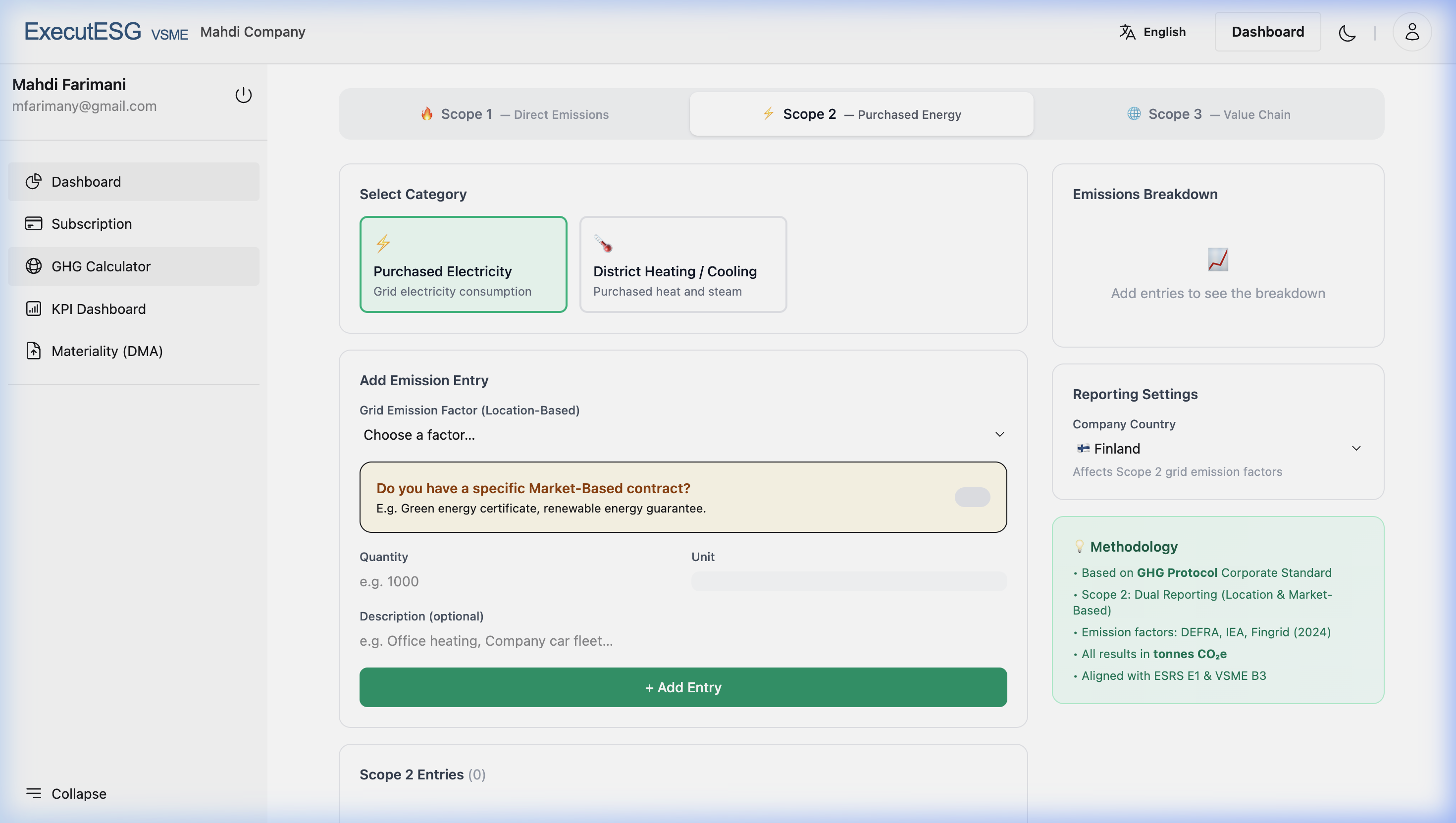 Dual reporting toggle functionality